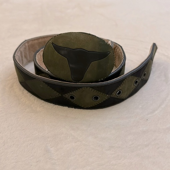 Vintage Big Horn Diamond Checkered Suede Vest - Picture 1 of 10